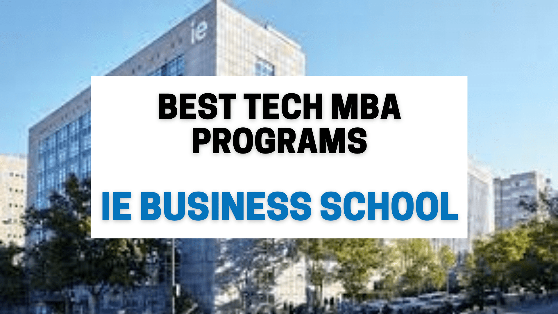 Top MBA institutes in the world