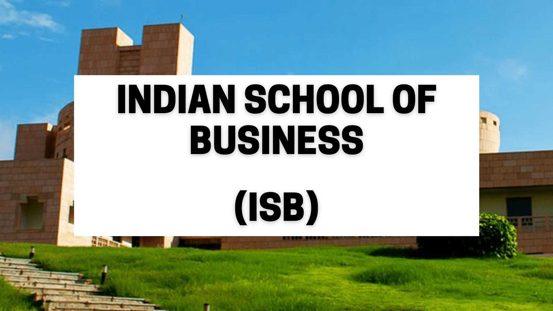 ISB GMAT accepting colleges in India