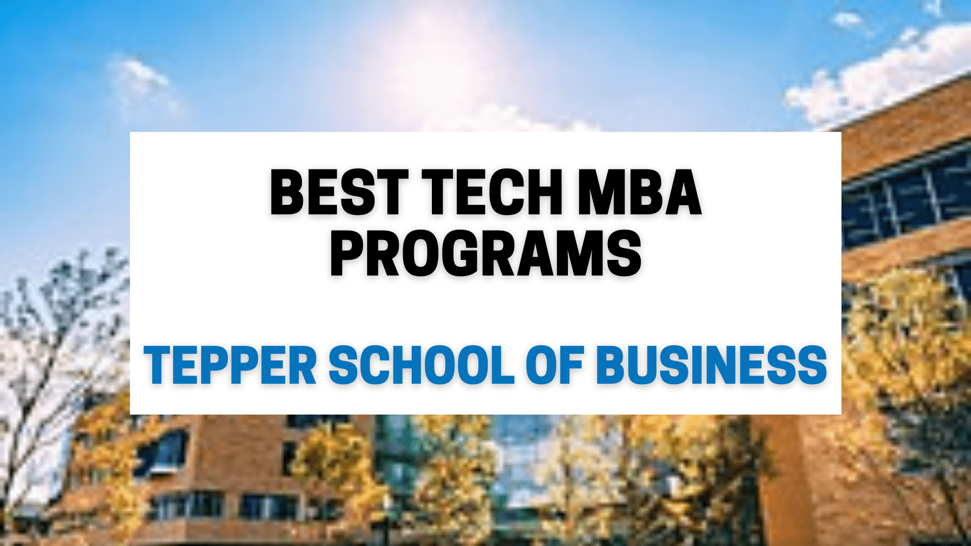 Top MBA institutes in the world